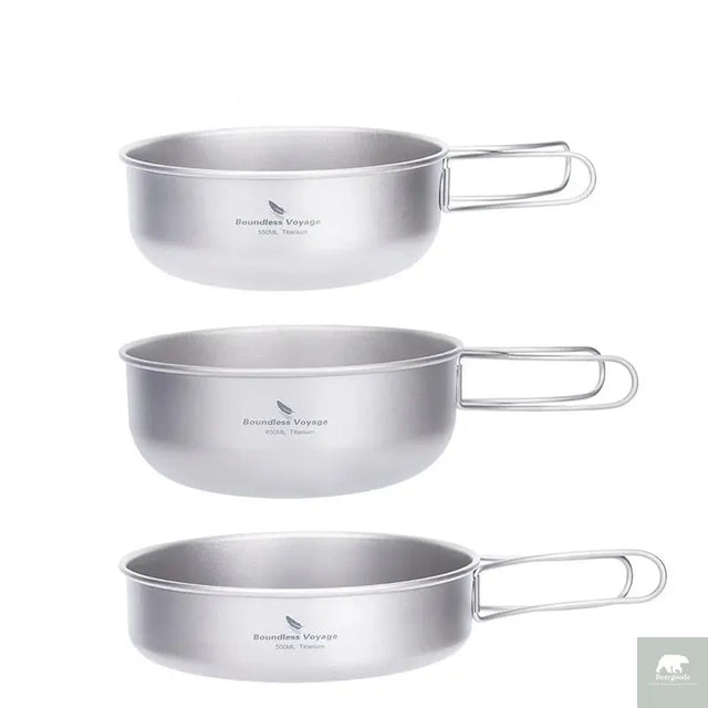 Ultralight Titanium 3 Piece Pan Set - Beargoods