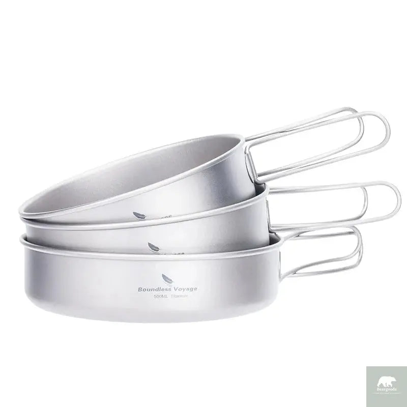 Ultralight Titanium 3 Piece Pan Set - Beargoods