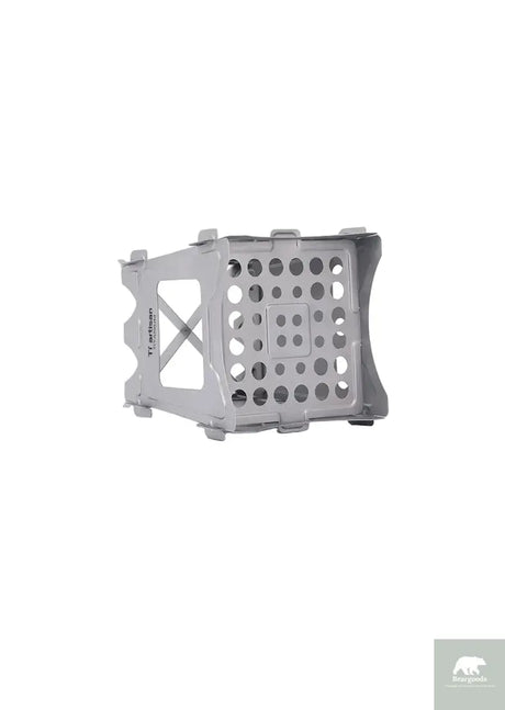 Tiartisan Titanium Outdoor Foldable Wood Stove Hiking Picnic Ultralight Portable Fire Burner Stove Multi-purpose Camping gear Beargoods