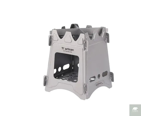 Tiartisan Titanium Outdoor Foldable Wood Stove Hiking Picnic Ultralight Portable Fire Burner Stove Multi-purpose Camping gear Beargoods