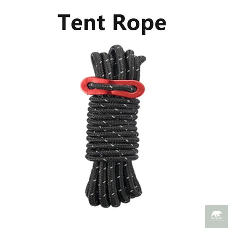 4M Durable Tent Rope Luminous High Reflective Tent Rope with Buckle Multi-Function Sturdy Tent Rope for Outdoor/Beach/Camping Beargoods