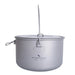 Boundless Voyage Titanium Pot Camping Cookware Hanging Soup Pot with Lid Outdoor Cooking Kit Lightweight Kitchen Ware Tableware Beargoods