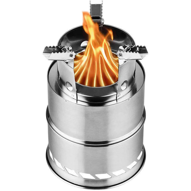 Portable Outdoor Camping Stove Wood Burning Mini Lightweight Stainless Steel  Stove Picnic BBQ Cooker Travel Adventure Tools Beargoods