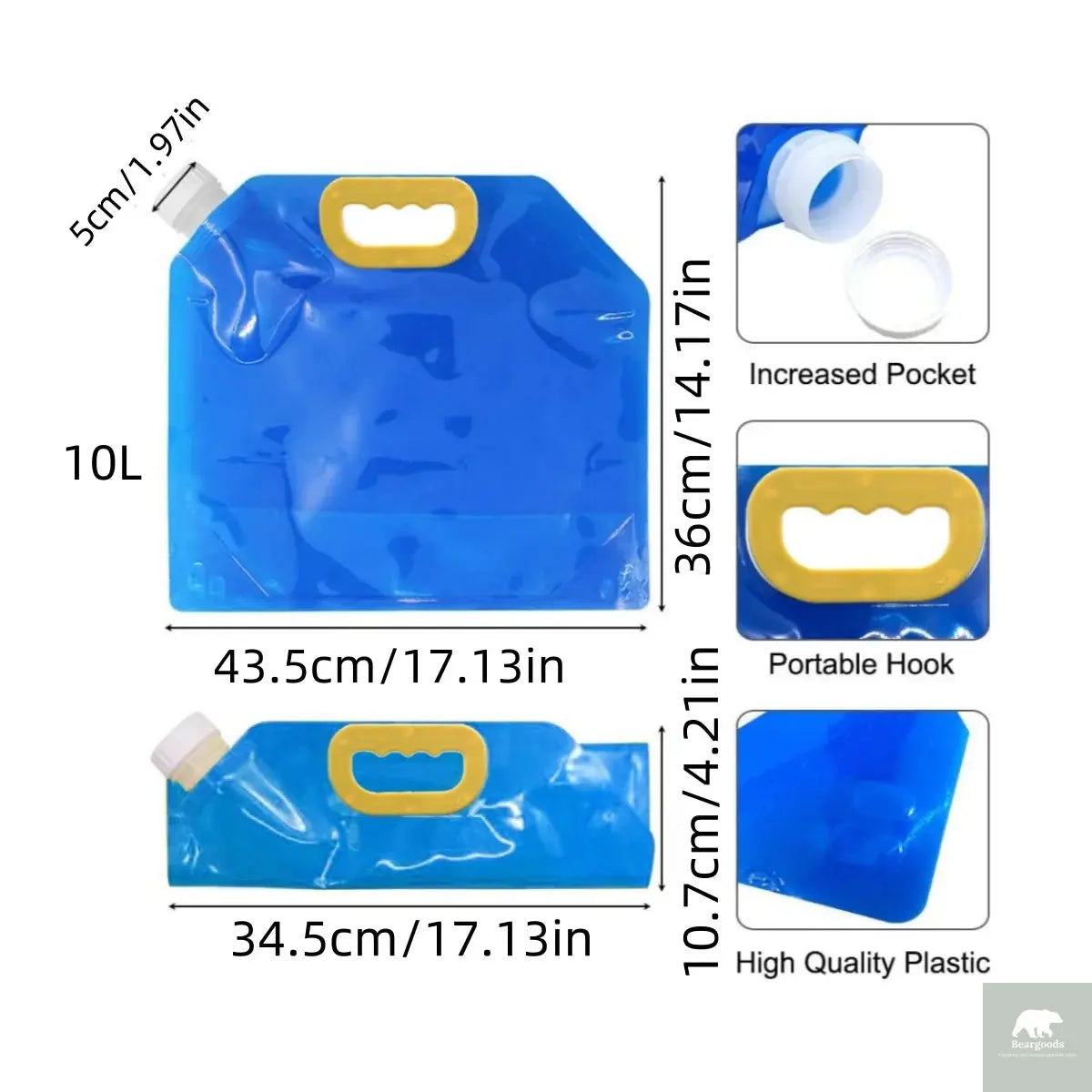 3pcs Waterproof Folding Water Bags Beargoods
