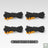 4Pcs Outdoor Guy Lines Tent Cords Reflective Camping Rope with Aluminum Guylines Adjuster Tensioner Pouch for Tent Tarp Canopy Beargoods