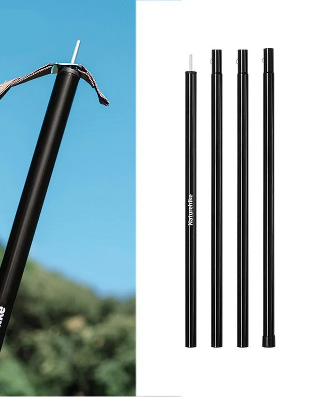 Naturehike Canopy Poles 2pcs High Strength Reinforced Multi-Purpose Support Pole Outdoor Camping Tents Porch General Steel Pipe Beargoods