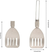 Folding Spatula Spoon Shovel Food Turner Portable 304 StainlessSteel Outdoor Camping BBQ Cooking Tableware Picnic Supplies ﻿ Beargoods