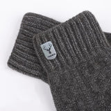 Men Winter Warm Wool Knitted Gloves Fleece‑lined Touch‑screen Cold Resistant Soft Thermal Outdoor Daily Gloves Beargoods