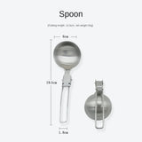 Folding Spatula Spoon Shovel Food Turner Portable 304 StainlessSteel Outdoor Camping BBQ Cooking Tableware Picnic Supplies ﻿ Beargoods