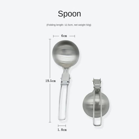 Folding Spatula Spoon Shovel Food Turner Portable 304 StainlessSteel Outdoor Camping BBQ Cooking Tableware Picnic Supplies ﻿ Beargoods