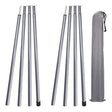 2m Telescopic Tent Poles Set of 2 Lightweight Adjustable Trekking Camping Collapsible Poles for Walking Canopy Hiking Beargoods