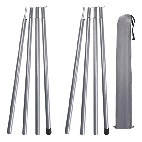 2m Telescopic Tent Poles Set of 2 Lightweight Adjustable Trekking Camping Collapsible Poles for Walking Canopy Hiking Beargoods