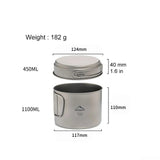 WIDESEA Pure Titanium Ultralight Foldable Camp Pot Set for Outdoor Cooking Lightweight Durable Kitchen Gear for Camping Beargoods