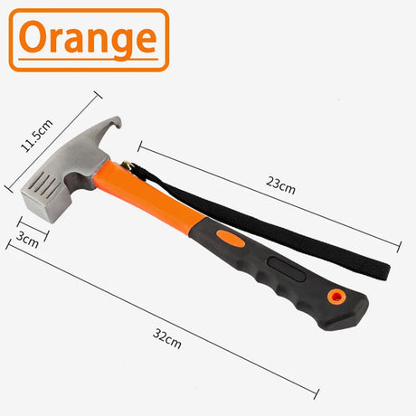 Portable Carbon Steel Camping Tent Hammer Multifunction Tool - Peg Stake Puller Mallet Awning Canopy Remover Extrator Beargoods