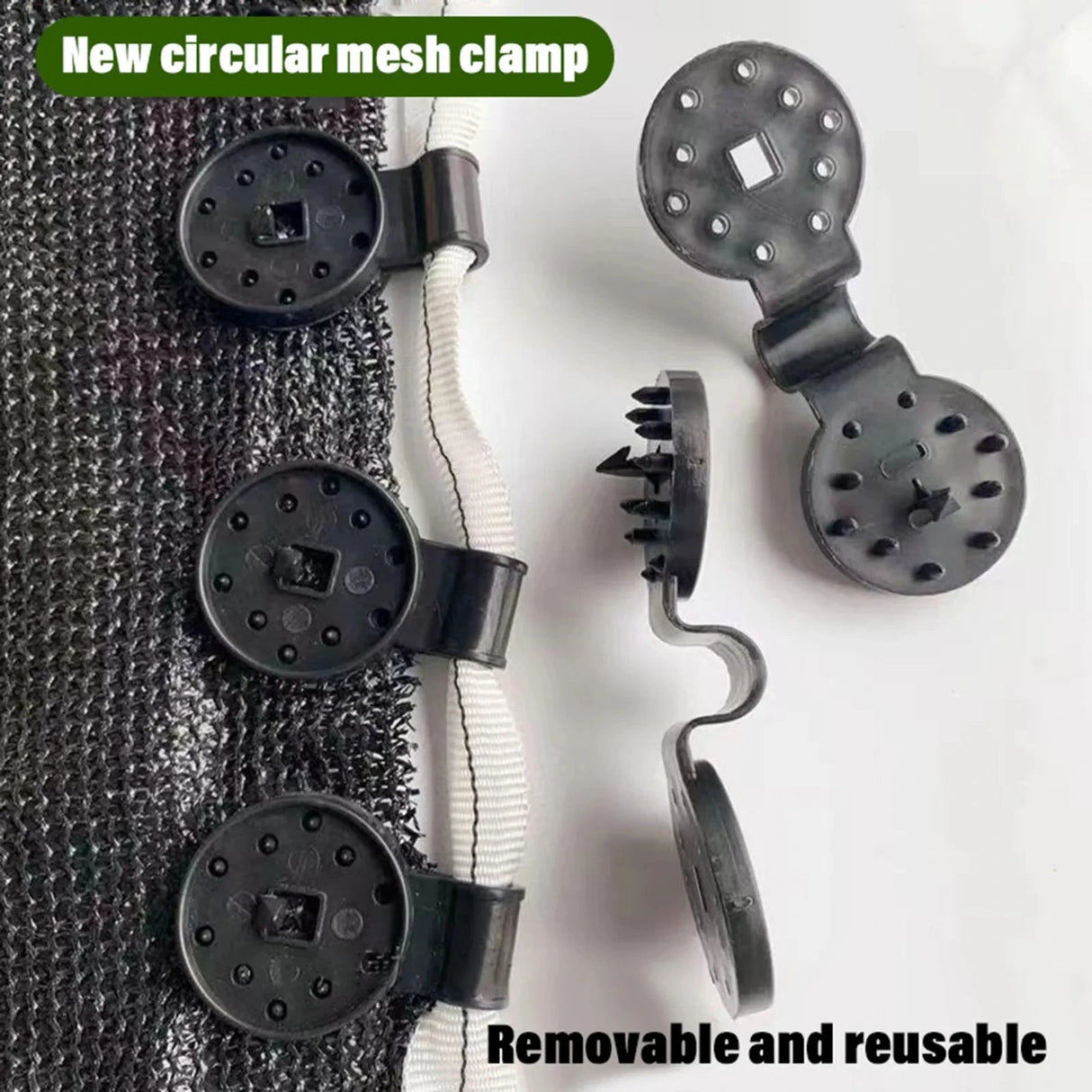 10/20/50100pcs Awning Plastic Clips Outdoor Shade Cloth Net Clip Camping Garden Tool Buildings Fence Net Fix Clamp Awning Hook Beargoods
