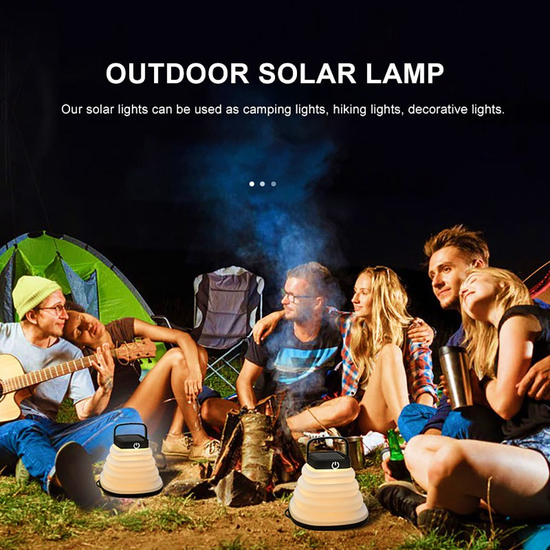 IP68 Portable Lantern Collapsible Camping Light Solar Tent Lighting Outdoor USB Rechargeable Light Waterproof LED Fishing Lamp Beargoods