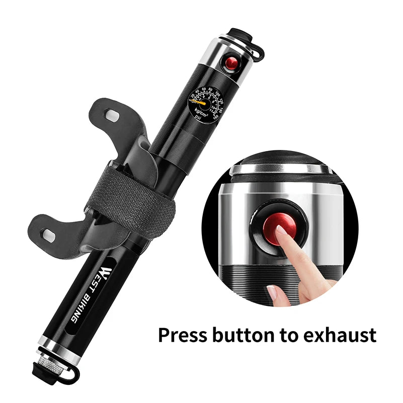 High Pressure Bicycle Pump with Pressure Gauge Beargoods