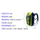 LONGHIKER Waterproof Dry Bag 20L Roll Top Backpack for Kayaking Beach Floating Rafting River Pack Seaside Tour Diving Hiking Beargoods
