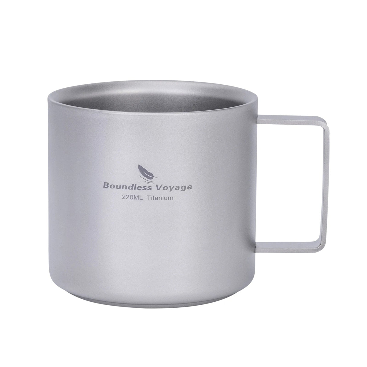 Boundless Voyage Titanium Double Wall Coffee Cup 220ML Camping Mug Mini Outdoor Tableware Ti3052D Beargoods