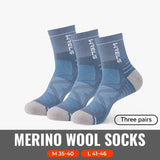 WRELS 1/2/3pairs Merino Wool Socks Thermal Warm Winter High Elastic Thick Hiking Socks Moisture Absorption Wool Sports Socks Beargoods