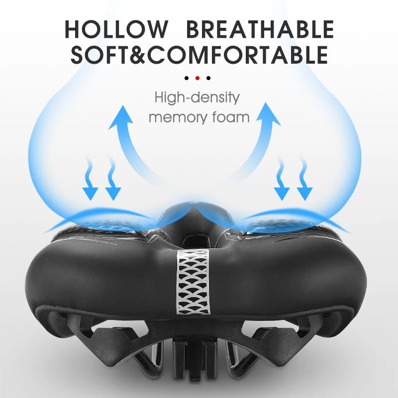 WEST BIKING Gel Comfort Bicycle Saddle Soft Shock Absorbing MTB Mountain Road Bike Saddle Breathable Hollow Cycling Cushion Seat Beargoods