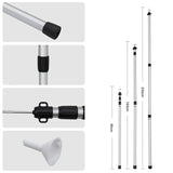 WESTTUNE 2PCS Camping Canopy Pole Aluminum Alloy Telescopic Tent Support Foldable Beach Shelter Awning Pole for Outdoor Beargoods