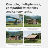Naturehike Canopy Poles 2pcs High Strength Reinforced Multi-Purpose Support Pole Outdoor Camping Tents Porch General Steel Pipe Beargoods