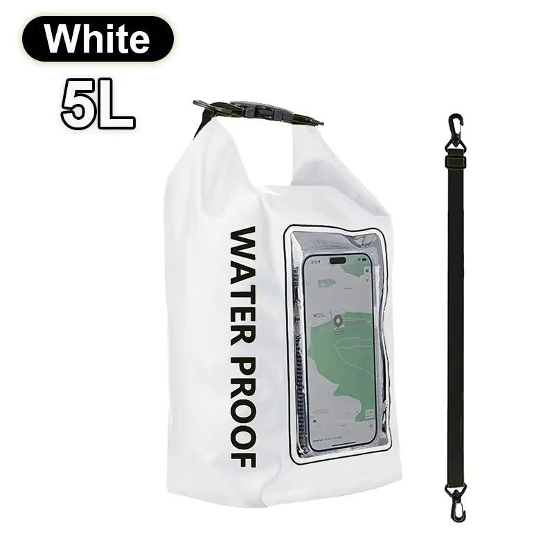 2L/5L PVC Swimming Waterproof Bag,Mobile Phone Waterproof Dry Bag for Trekking Drifting Rafting Surfing Boating Storage Bag Beargoods
