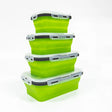 1 PCS Silicone Folding Lunch Box Food Grade Square Portable Microwave Oven Lunch Box Outdoor Travel Picnic Preservation Box Beargoods