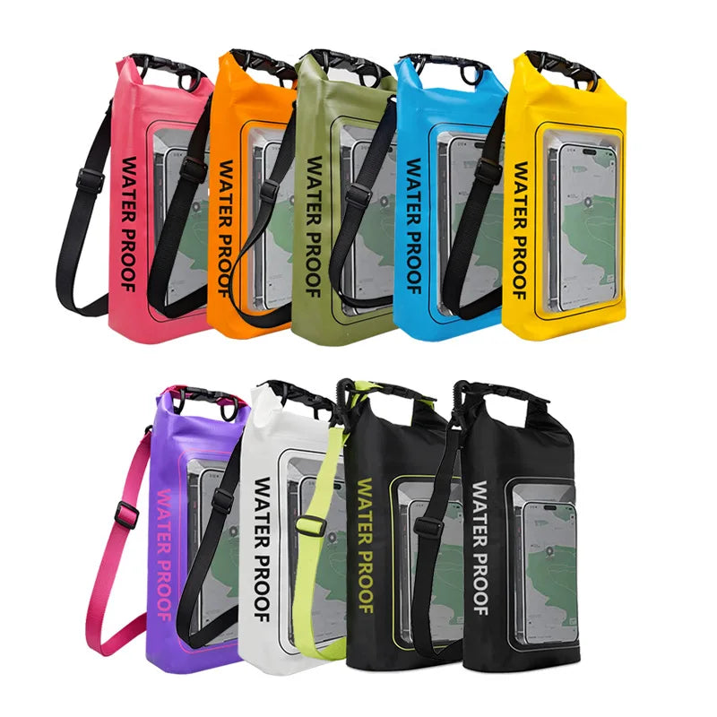 2L/5L PVC Swimming Waterproof Bag,Mobile Phone Waterproof Dry Bag for Trekking Drifting Rafting Surfing Boating Storage Bag Beargoods
