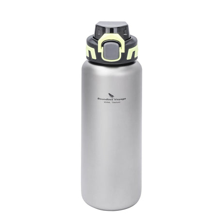 Boundless Voyage Titanium Water Bottle 0.95L Wide Mouth & Leakproof Flask Single Layer Canteen for Backpacking Travel Camp 3018D Beargoods