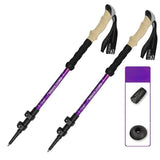 2PCS Trekking Poles Walking Sticks Alpenstock Telescopic Ultralight Premium Adjustable with Quick Lock Hiking Cane Beargoods