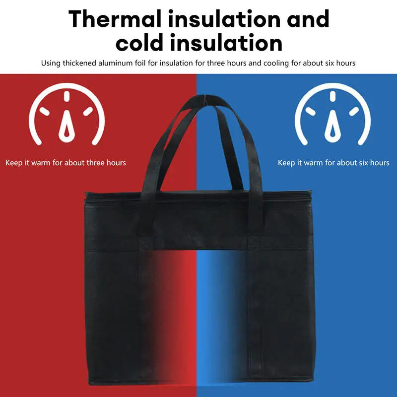 70L Insulated Thermal Cooler Bag Insulation To Keep Cold Large Capacity Portable Lunch Bag Zip Picnic Camping Tin Foil Food Bag Beargoods