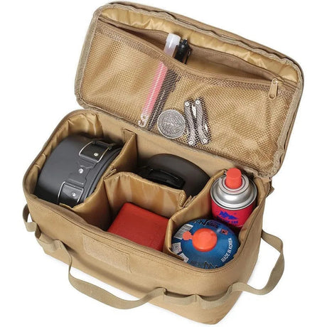 Outdoor Camping Gas Tank Storage Bag Large Capacity Ground Nail Tool Bag Gas Canister Picnic Cookware Utensils Kit Bag Beargoods