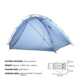 KAILAS STRATUS Ultralight Backpacking Tent 2 Person Double Layer Waterproof Windproof Camping Hiking Survival Tent KT2303102 Beargoods
