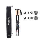 Naturehike Trekking Poles 2pcs Carbon Fiber Collapsible Telescopic Sticks Lightweight Walking Hiking Stick Climbing Stick Beargoods
