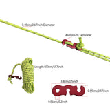 Camping Rope Reflective Outdoor Guy Lines with Aluminum Guyline Adjuster Tensioners Tent Tie Downs for Hiking Backpacking Tarp Beargoods