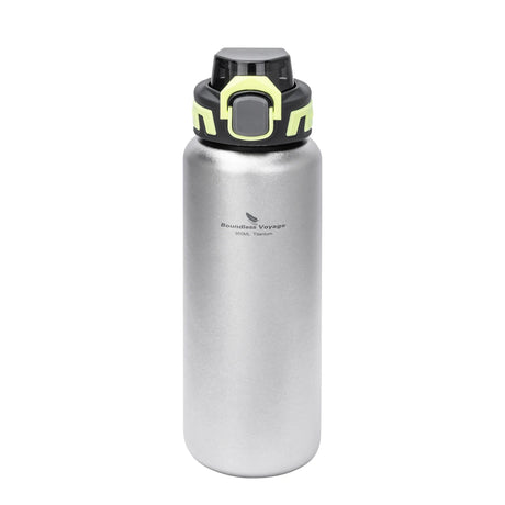 Boundless Voyage Titanium Water Bottle 0.95L Wide Mouth & Leakproof Flask Single Layer Canteen for Backpacking Travel Camp 3018D Beargoods