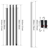 2m Telescopic Tent Poles Set of 2 Lightweight Adjustable Trekking Camping Collapsible Poles for Walking Canopy Hiking Beargoods