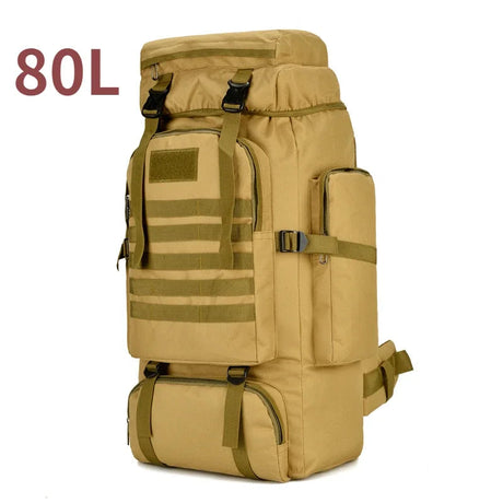80L/100L  Mountaineering Bag Climb Bag Tactical Backpacks Large Backpack Outdoors Hiking Camping Travel Bags Beargoods