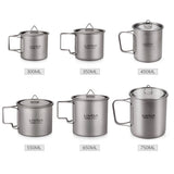 300ML/450ML/550ML/650ML/750ML Ultralight Titanium Cup Beargoods