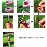 Camping Rope Reflective Outdoor Guy Lines with Aluminum Guyline Adjuster Tensioners Tent Tie Downs for Hiking Backpacking Tarp Beargoods