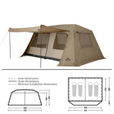 Naturehike 2026 Village 13 Lite Camping Tent 3 4 Person Automatic Tent Outdoor Park Family One Touch Tent Glamping Cabin Tents Beargoods