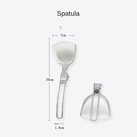 Folding Spatula Spoon Shovel Food Turner Portable 304 StainlessSteel Outdoor Camping BBQ Cooking Tableware Picnic Supplies ﻿ Beargoods