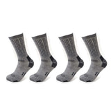 4 Pairs Men Merino Wool Outdoor Hiking Socks Crew Socks Winter Thick Thermal Boot Socks Moisture Breathable Euro Size 42-46 Beargoods