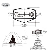 Naturehike Cycling Tent 1 Person Ultralight Backpacking Tent Double Layer Fishing Beach Tent Outdoor Travel Hiking Camping Tent Beargoods