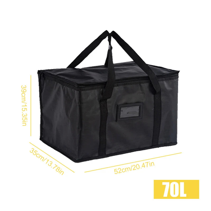 70L Insulated Thermal Cooler Bag Insulation To Keep Cold Large Capacity Portable Lunch Bag Zip Picnic Camping Tin Foil Food Bag Beargoods