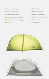 Naturehike Star River EXT Hiking Tent 2 People Ultralight Waterproof Tents Outdoor Camping Portable Lightweight Sun Shelter Beargoods