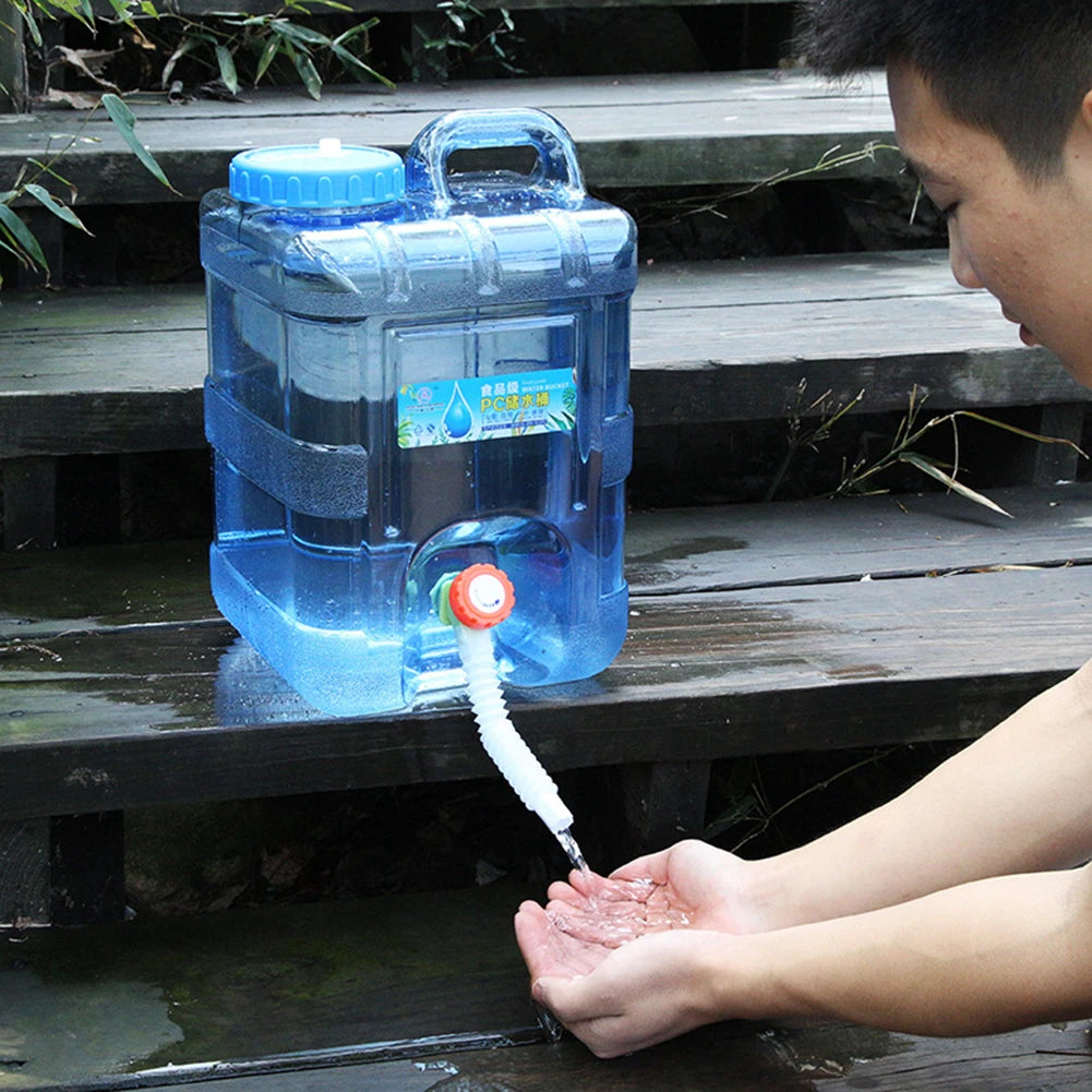 7.5/10/15L Drinking Water Container with Spigot Leakproof Camping Water Tank Large Capacity Water Storage Carrier for Hiking Car Beargoods