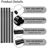 2m Telescopic Tent Poles Set of 2 Lightweight Adjustable Trekking Camping Collapsible Poles for Walking Canopy Hiking Beargoods